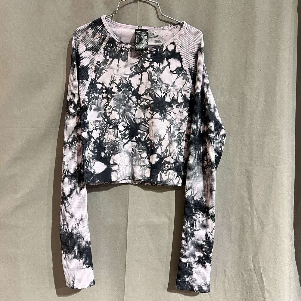 Victoria Secrets Pink tie-dye print cropped sweatshirt Size Small TG2066